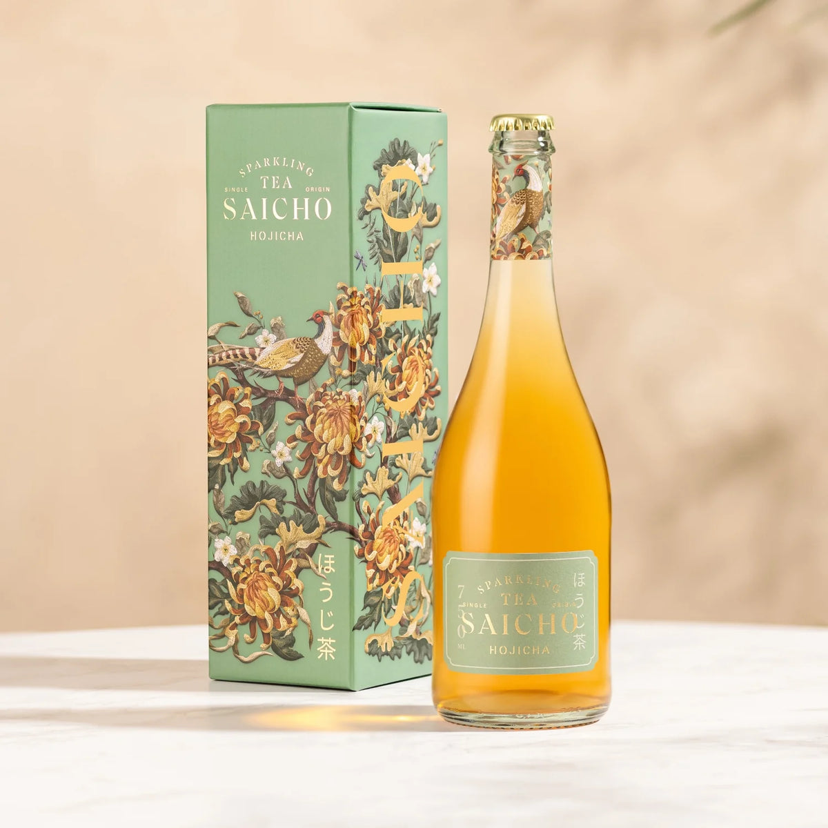 Saicho HOJICHA Sparkling Cold Brew Tea 750ML (Non-alcoholic)