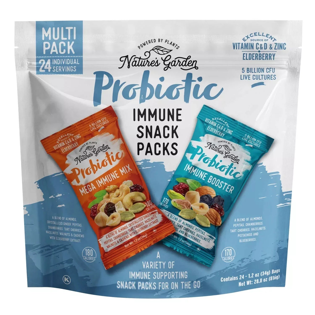 Nature's Garden Probiotic Immune Snack Packs 1.2oz sample pack