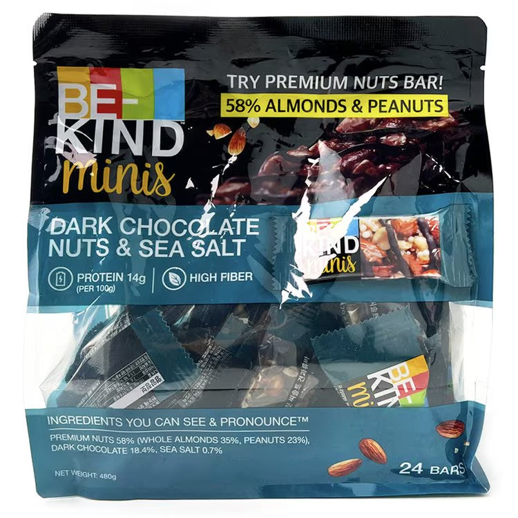 BE-KIND minis Dark Chocolate Nuts & Sea Salt 24 Bars