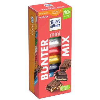 Ritter Sport Bunter Chocolate Colorful Mix 9pcs